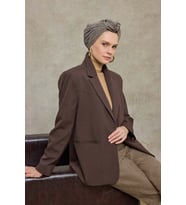 Labirent Desen Lyocell Monare Eşarp - 6425 (Lacivert)