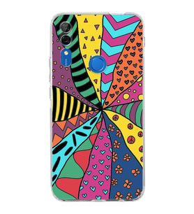 PrintiFy Huawei P Smart Z ile Uyumlu Retro Color 4  Kamera Korumalı Şeffaf  Kılıf