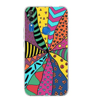 PrintiFy Huawei P Smart Z ile Uyumlu Retro Color 4  Kamera Korumalı Şeffaf  Kılıf