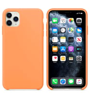 Apple iPhone 11 Pro Altı Açık Liquit Lansman Silikon Kehribar Turuncusu