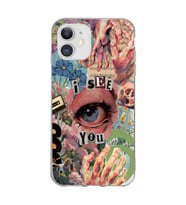Iphone 11 Uyumlu Aesthetic Kolaj Desenli Şeffaf Telefon Kılıfı