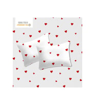 %100 Pamuklu Kırmızı Kalp Desenli Bebek Yastık Kılıfı 35x45 ( 2 Adet )