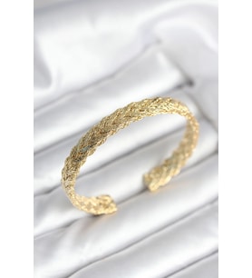 Ezme Zincir Model Gold Renk Kadın Bileklik 5886