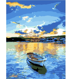 Tekne Sayılarla Boyama Seti 50x65 cm (Tuvale Gerili)
