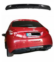 🚘 Peugeot 208 Custom Difüzör – Sportif Plastik Arka Tampon Eki  Dayanıklı Malzeme (Standart)