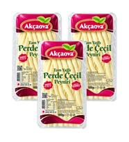 Akçaova Tam Yağlı Perde Çeçil Peyniri 180 gr x 3 Adet