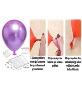 Balon bağlama klipsi açılabilen pk:50-
