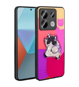 Xiaomi Redmi Note 13 Pro 5G Uyumlu Kılıf Parlayan Kabartmalı İkonik Figürlü Zore Amas Silikon Kapak