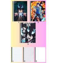 rin okumura 3 adet defter A4 büyük boy 72 sayfa çizgili_kareli_çizgisiz defter seti