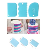 QNİAY 3lü Set Hamur Kesme Ve Kazıma Aparatı Hamur Pasta Börek Kek Çörek Şekillendirici Kesici Kazıyıcı