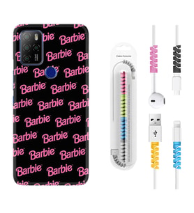 Omix X300 X500 X400 X600 X700 Kılıf Kablo Koruma Spiral Silikon Barbie 1404