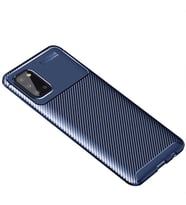 Samsung Galaxy A31 Kılıf Esnek Soft Karbon Tasarım Legion Serisi (Lacivert)
