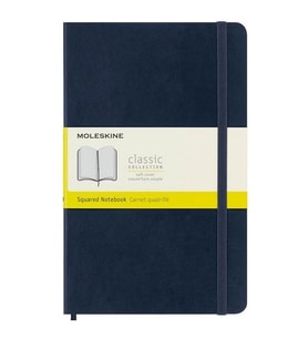 Moleskine Yumuşak Kapak Defter Safir Mavi (Kareli - 13x21) - 5598