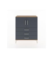 Arges Şifonyer 2 Raflı 3 Çekmeceli 2 Kapaklı 88x30x106 Çam-Antrasit