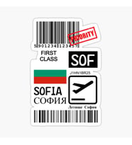Sofya Uluslararası Havalimanı Çıkartması Araba Sticker 19CM