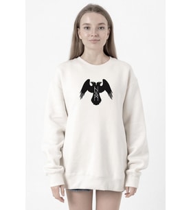 Thor's Ravens Huginn and Muninn Beyaz Kadın 2ip Sweatshirt