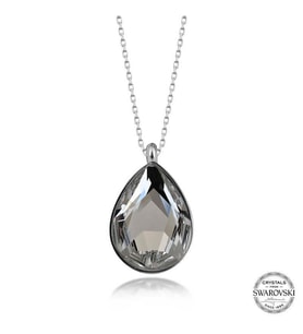 Swarovski Crystal Taşlı Damla Gümüş Kadın Kolye