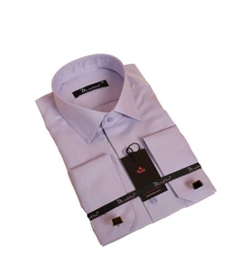 Lila Rahat Kesim Micro Kumaş Kol Düğmeli Regular Fit Erkek Gömlek - 190-3