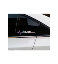 A udi Yan Cam Sticker Oto Kapı 20 Cm X 7 Cm Hologram c4