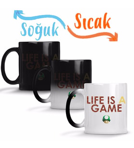 Life's A Game Mario Sihirli Kupa Bardak Porselen