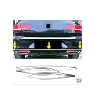 VW Passat B8 Krom Arka Tampon Alt Çıtası 3 Parça 2015-2019 PÇelik