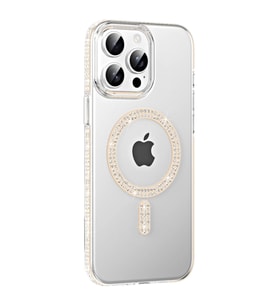 Northcity Joko Move Taşlı Magsafe Kılıf - iPhone 15 Pro ile Uyumlu Pembe Işıltılı Kapak