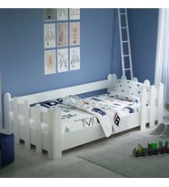 Tuliplife Montessori Karyola Beyaz 90x190 Yatak Uyumlu Oval Kesim Çocuk Yatağı TLP-109