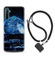 Realme 5i 5 Pro 6i 7 Pro 8 Kılıf Boyun Askılı Silikon Mavi Gece 1605