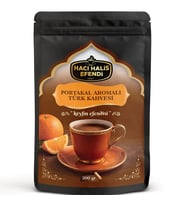 Hacı Halis Efendi Portakal Aromalı Türk Kahvesi 200 gr Yumuşak İçimli Doypack