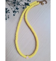 Kadın Fimo Boncuk Kolye (Sarı)