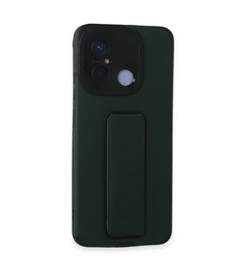 Xiaomi Redmi 12c Kılıf Mega Standlı Silikon - Yeşil