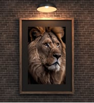 Aslan Lion 2 Metal Poster Metal Tablo Metal Üzerine Baskılı Metal Poster Ev Duvar Dekorasyon