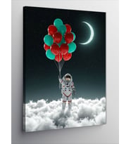 Kanvas Tablo Astronot Ve Balonlar