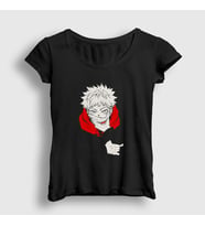 Presmono Kadın Siyah Yuji Itadori V2 Anime Jujutsu Kaisen T-Shirt 316563tt