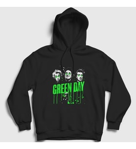 Presmono Unisex Siyah Uno Green Day Kapüşonlu Sweatshirt 55946tt
