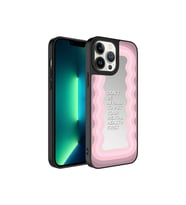 Apple iPhone 13 Pro Max Uyumlu Kılıf Aynalı Desenli Kamera Korumalı Parlak Zore Mirror Kapak (Açık Pudra)