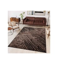 Rovigo Home Dijital Baskı Yıkanabilir Kaymaz Taban Salon Halısı  RVG1702 (Kahverengi)