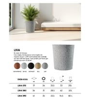 BOSTANN DEKORATİF SAKSI - LIVA 090 - 80 LİTRE (Gri)