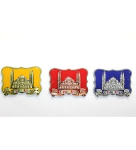 Yöresel Sultanahmet Magnet Kare Tasarım (Çok Renkli)