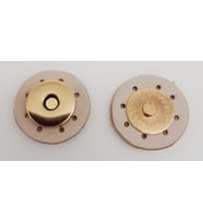 Angel Çanta Aksesuar Gerçek Derili Mıknatıslı Çıtçıt Krem Light Gold Metalli