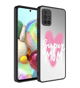 Samsung Galaxy A71 Kılıf Aynalı Desenli Kamera Korumalı Parlak Mirror Kapak (Renksiz)