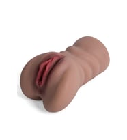 XOXO 2 Girişli Realistik Mastürbatör 700 g – TPE, Esmer Ten (Brown), 17,5 cm,