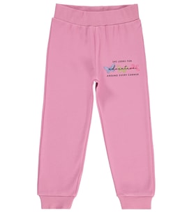 Civil Girls Renkli Kelebek Baskılı 2-5 Yaş Eşofman Altı - Pembe