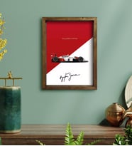 BK Gift Formula 1 Tasarımlı Doğal Masif Ahşap Çerçeveli Tablo 30x40cm-13