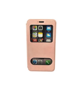 Jopus Galaxy J7 Duo ile Uyumlu Premium Kapaklı Kılıf Açık Pembe