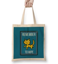 REMEMBER TO WIPE CAT Bez Çanta Uzun Saplı