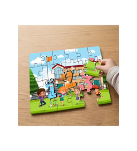 Sayıları Öğreniyoruz Tasarımlı 24 Parça Ahşap Çocuk Puzzle MPK0178