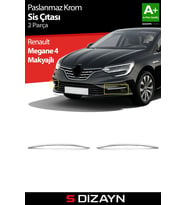 Renault Megane 4 Makyajlı Krom Sis Çıtası 2 Prç 2020 Üzeri A+ Kalite