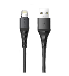 IOS USB Data Senkronizasyon Şarj Kablosu 2.1A iPhone 8 Örgülü Kablo 25cm Siyah