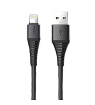 IOS USB Data Senkronizasyon Şarj Kablosu 2.1A iPhone 8 Örgülü Kablo 25cm Siyah